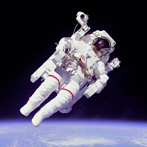 astronaut space suit behind